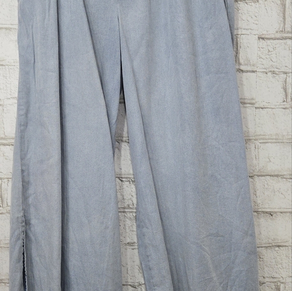 Rewash Light Blue Wide Leg Tie Waist Pants - Picture 5 of 16